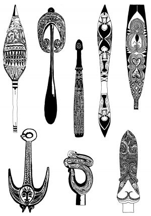 Chinese Style Classical StyleBump Black And White