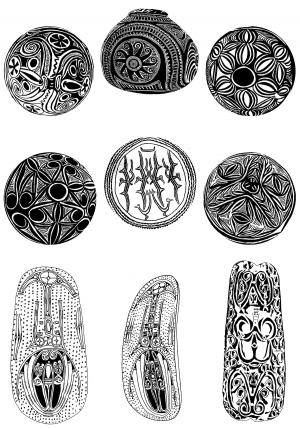 Chinese Style Classical StyleBump Black And White