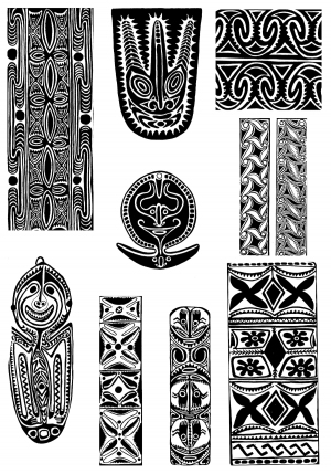 Chinese Style Classical StyleBump Black And White