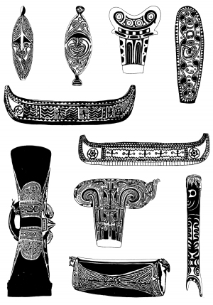 Chinese Style Classical StyleBump Black And White