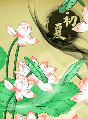 新中式荷花荷叶装饰画-ID:768160897