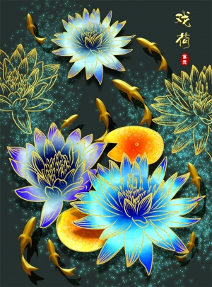 新中式装饰画-ID:495054966