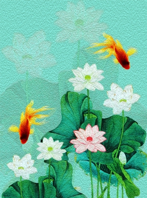 新中式装饰画-ID:135145901