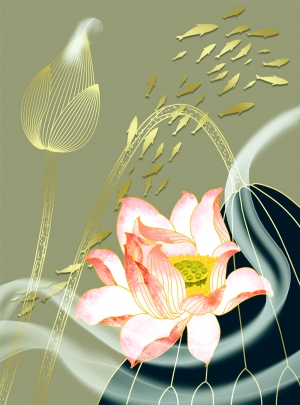 新中式装饰画-ID:373001101