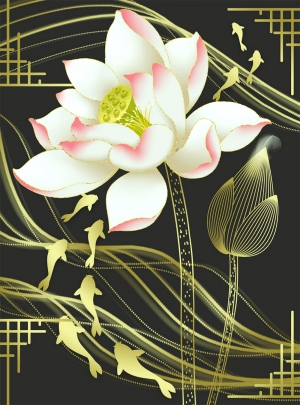 新中式装饰画-ID:422288898