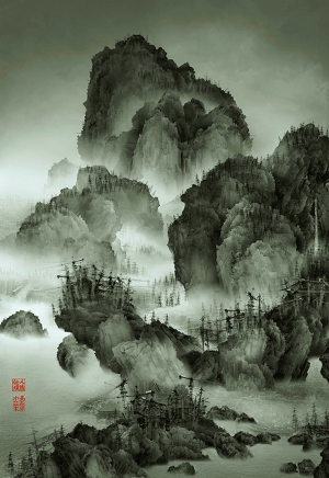 新中式装饰画-ID:539048915