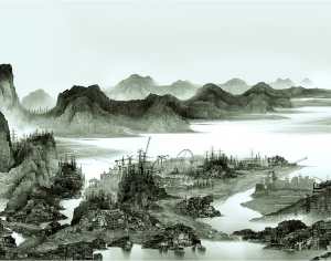 新中式装饰画-ID:143673906