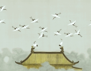 新中式花鸟壁纸壁画-ID:207725052