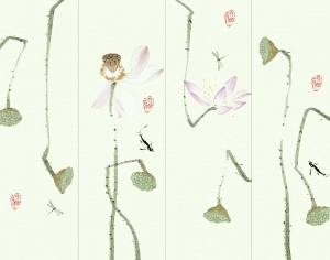 新中式花鸟壁纸壁画-ID:108361968