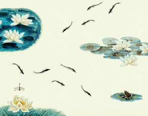 新中式花鸟壁纸壁画-ID:766202939