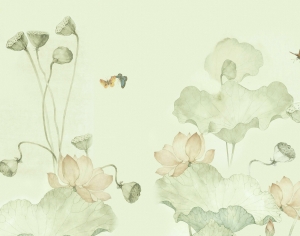 新中式花鸟壁纸壁画-ID:447238922