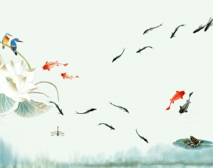 新中式花鸟壁纸壁画-ID:931248904