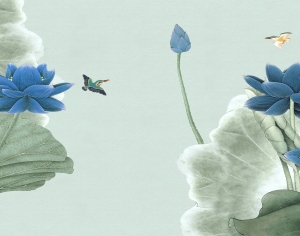 新中式花鸟壁纸壁画-ID:305891991