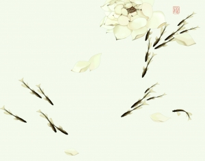 新中式花鸟壁纸壁画-ID:340394974
