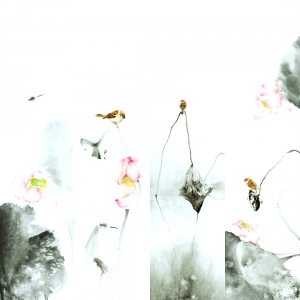 新中式花鸟壁纸壁画-ID:462290059