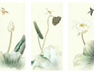 新中式花鸟壁纸壁画-ID:154964923