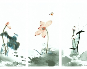 新中式花鸟壁纸壁画-ID:175436022