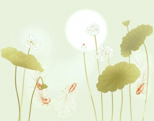 新中式花鸟壁纸壁画-ID:283332115