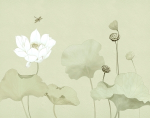 新中式花鸟壁纸壁画-ID:448028095