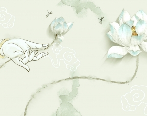 新中式花鸟壁纸壁画-ID:741300675