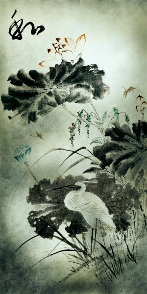 新中式花鸟壁纸壁画-ID:121059446
