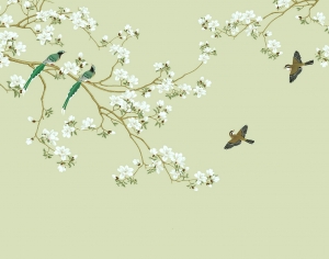新中式花鸟壁纸壁画-ID:881671916