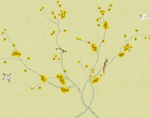 新中式花鸟壁纸壁画-ID:193002943