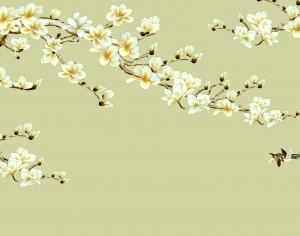 新中式花鸟壁纸壁画-ID:802151921