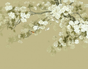 新中式花鸟壁纸壁画-ID:693610913