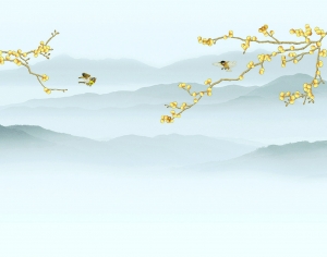 新中式花鸟壁纸壁画-ID:709300071