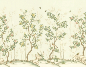 新中式花鸟壁纸壁画-ID:638890385