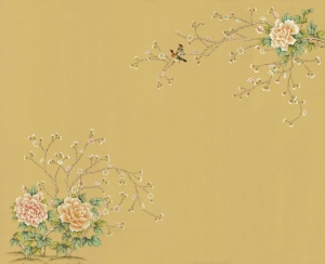 新中式花鸟壁纸壁画-ID:339487089
