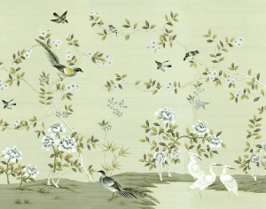 新中式花鸟壁纸壁画-ID:406183005