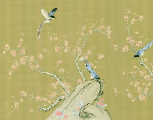 新中式花鸟壁纸壁画-ID:853281976
