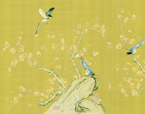 新中式花鸟壁纸壁画-ID:540445099