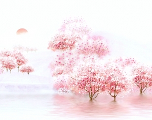 新中式花鸟壁纸壁画-ID:829224115