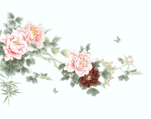 新中式花鸟壁纸壁画-ID:266057018