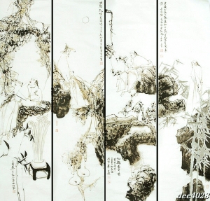 新中式装饰画-ID:251400549