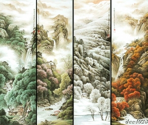 新中式装饰画-ID:411103966
