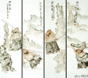 新中式装饰画-ID:555697925