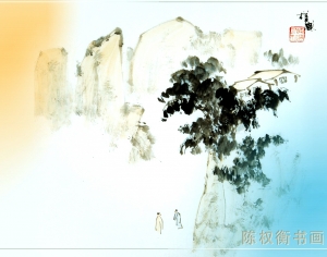 新中式水墨装饰画-ID:338261135