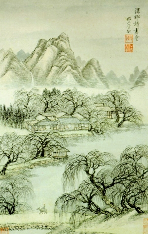 新中式水墨装饰画-ID:757546903