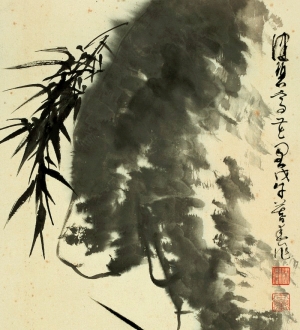 新中式水墨装饰画-ID:384046085