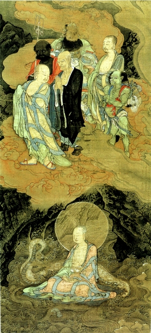 新中式人物装饰画-ID:347407106