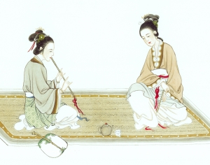 新中式人物装饰画-ID:206726079