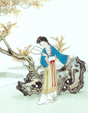 中式人物装饰画-ID:337955956