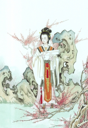 中式人物装饰画-ID:683760889