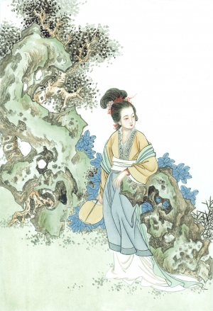 中式人物装饰画-ID:597737071