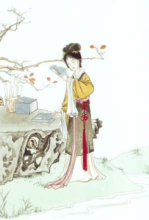 中式人物装饰画-ID:427130949