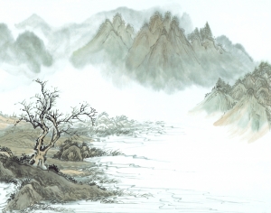 新中式植物装饰画-ID:697298054